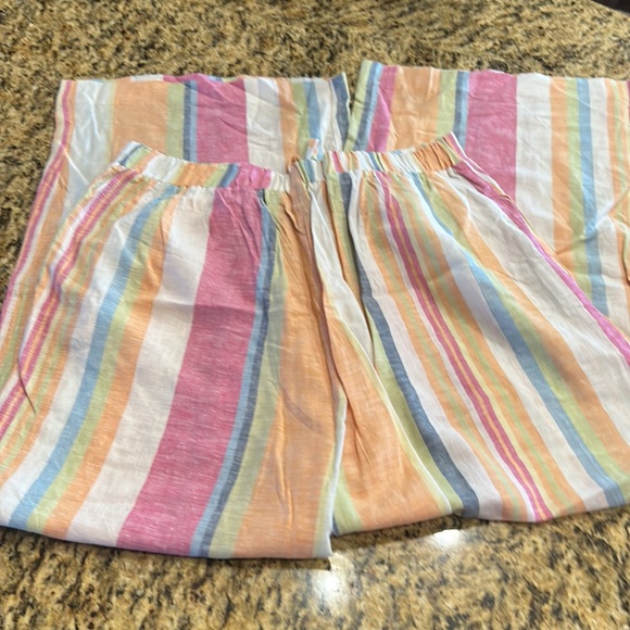 ECI linen blend, striped pants, size L, NWT | offer in description - Picture 3 of 4